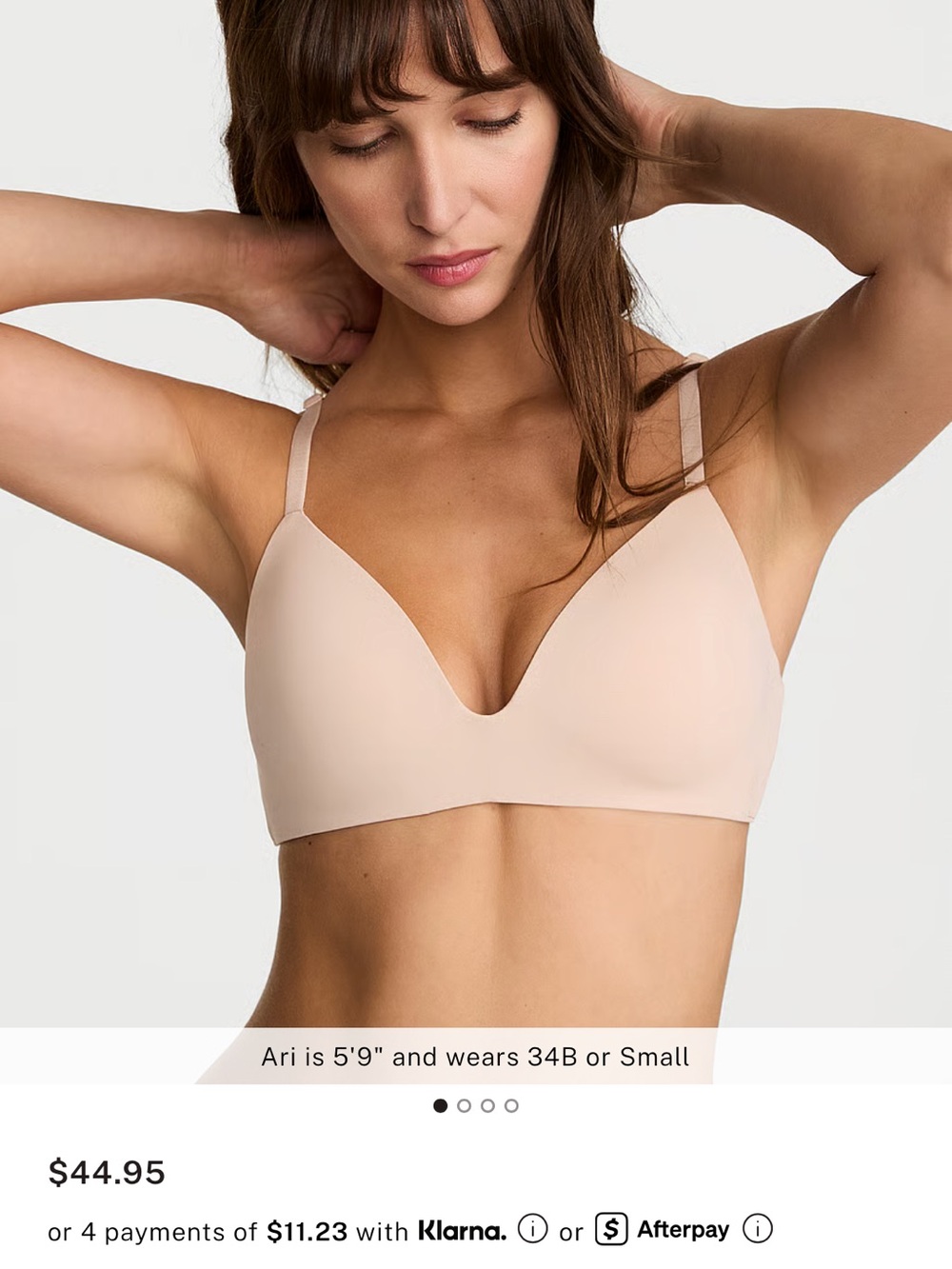 EUC Victoria’s Secret Smooth Light Nude Wireless T-Shirt Bra, 32C